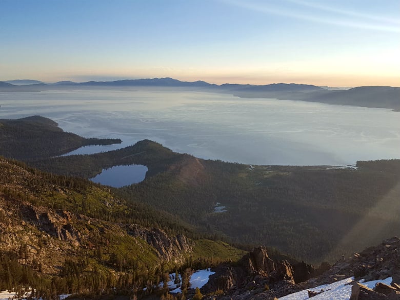 Lake Tahoe's shoreline from Mt. Tallac